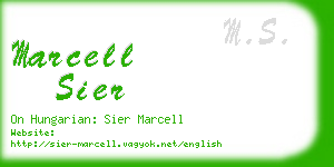 marcell sier business card